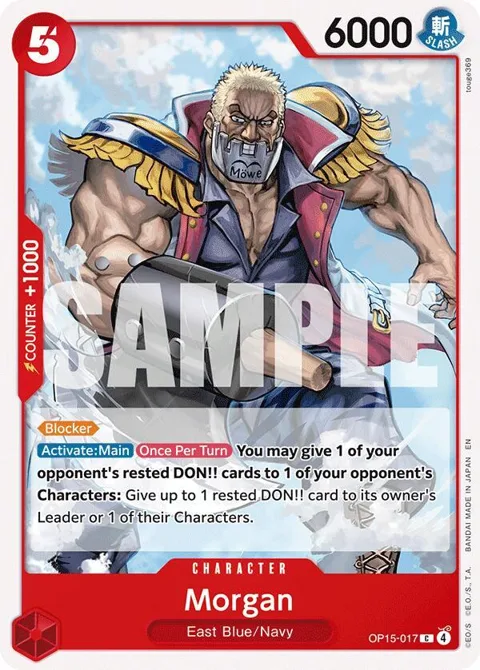 Morgan OP15-017 One Piece card from Adventure on Kami's Island
