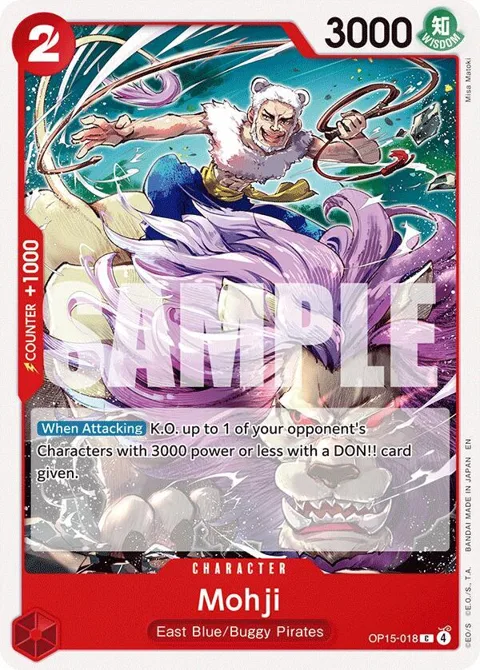 Mohji OP15-018 One Piece card from Adventure on Kami's Island