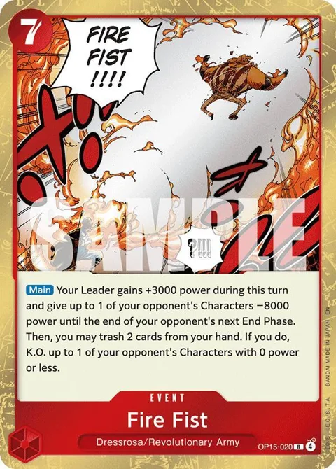 Fire Fist OP15-020 One Piece card from Adventure on Kami's Island
