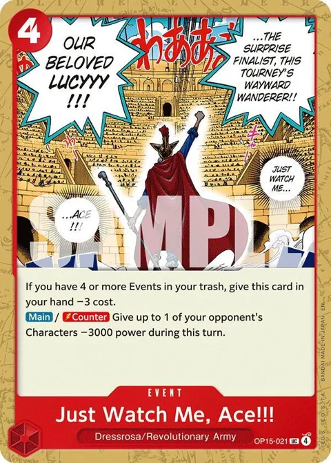 Just Watch Me, Ace!!! OP15-021 One Piece card from Adventure on Kami's Island