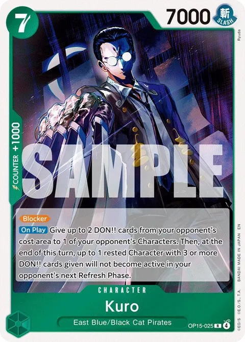 Kuro OP15-025 One Piece card from Adventure on Kami's Island