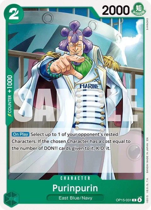Purinpurin OP15-031 One Piece card from Adventure on Kami's Island