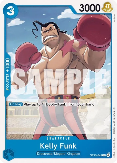 Kelly Funk OP15-043 One Piece card from Adventure on Kami's Island