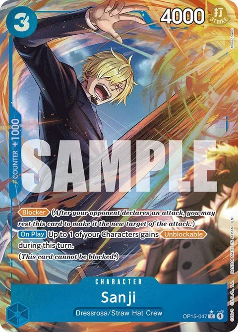 Sanji Alt Art OP15-047 One Piece card from Adventure on Kami's Island