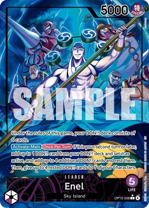 Enel Alt Art OP15-058 One Piece card from Adventure on Kami's Island