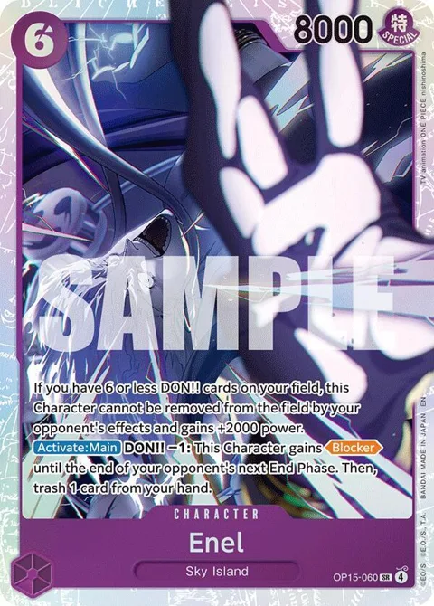Enel OP15-060 One Piece card from Adventure on Kami's Island