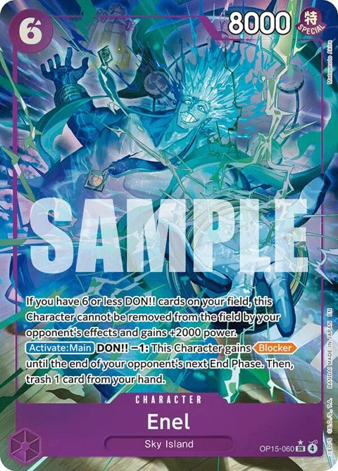 Enel Alt Art OP15-060 One Piece card from Adventure on Kami's Island