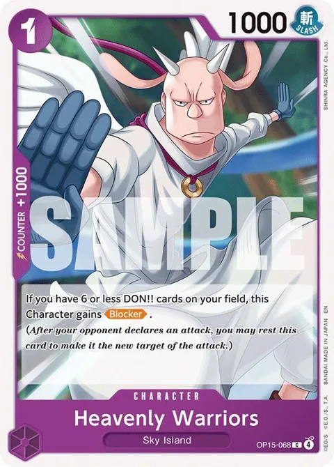 Heavenly Warriors OP15-068 One Piece card from Adventure on Kami's Island