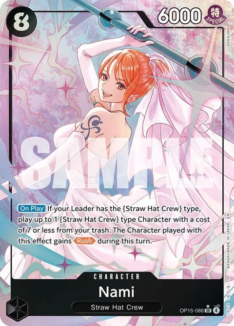 Nami Alt Art OP15-086 One Piece card from Adventure on Kami's Island