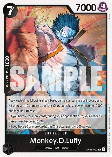 Monkey.D.Luffy OP15-092 One Piece card from Adventure on Kami's Island