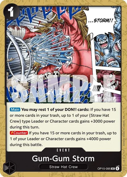 Gum-Gum Storm OP15-095 One Piece card from Adventure on Kami's Island