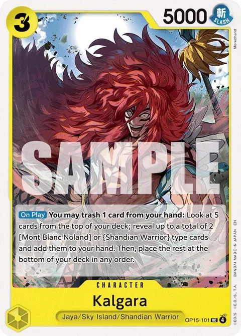 Kalgara OP15-101 One Piece card from Adventure on Kami's Island