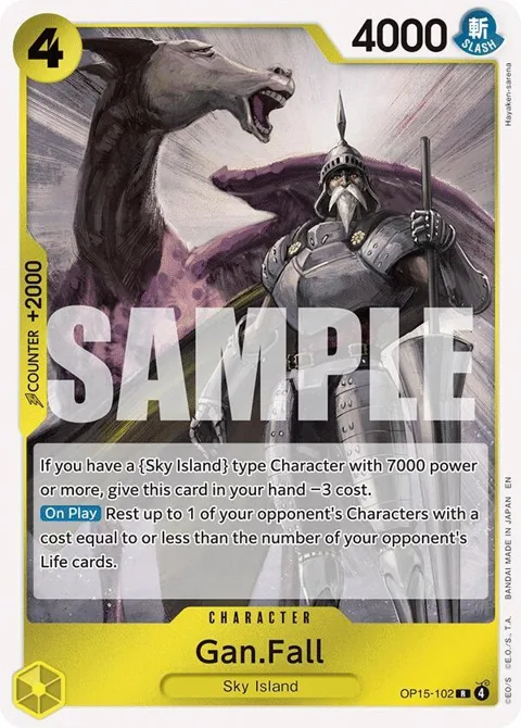 Gan.Fall OP15-102 One Piece card from Adventure on Kami's Island