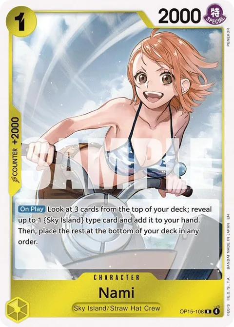 Nami OP15-108 One Piece card from Adventure on Kami's Island