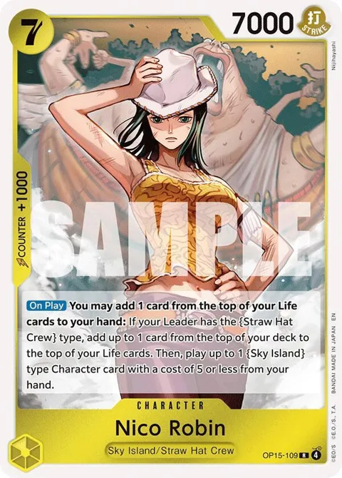 Nico Robin OP15-109 One Piece card from Adventure on Kami's Island