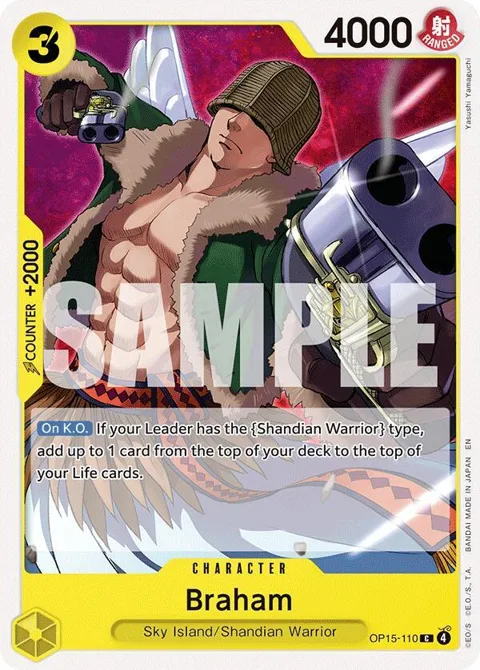 Braham OP15-110 One Piece card from Adventure on Kami's Island