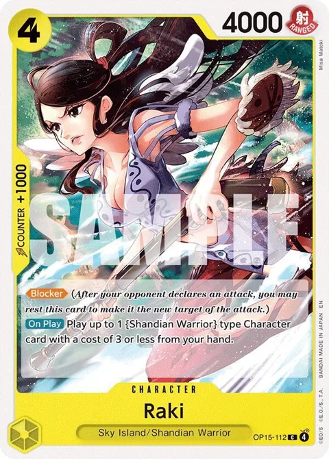 Raki OP15-112 One Piece card from Adventure on Kami's Island