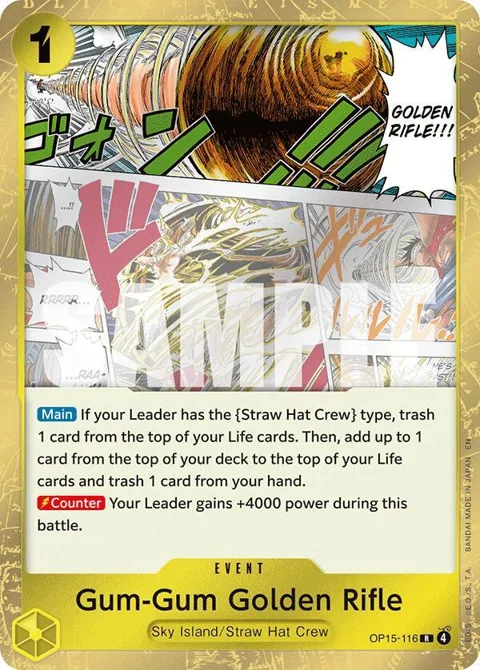 Gum-Gum Golden Rifle OP15-116 One Piece card from Adventure on Kami's Island