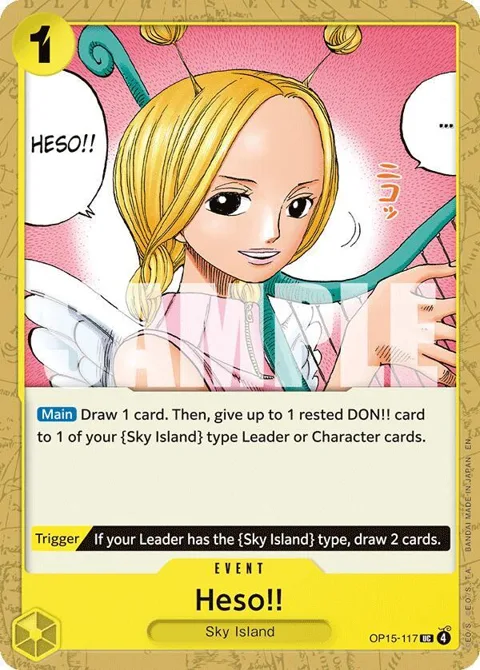 Heso!! OP15-117 One Piece card from Adventure on Kami's Island