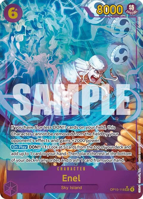 Enel Alt Art OP15-118 One Piece card from Adventure on Kami's Island