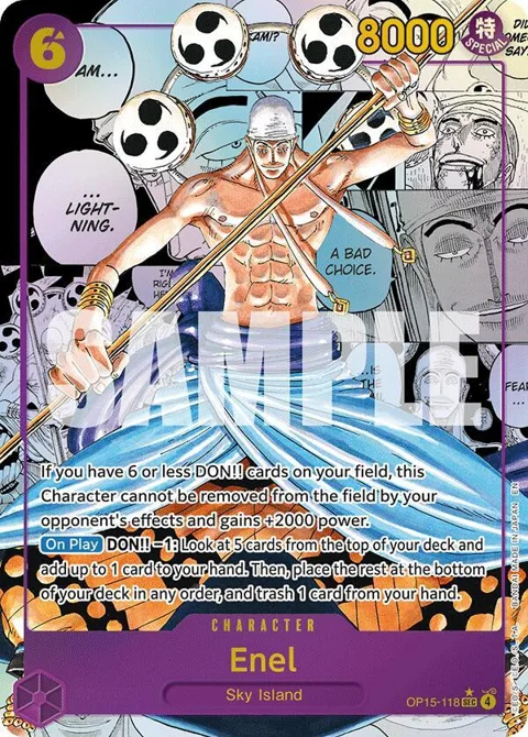 Enel Manga OP15-118 One Piece card from Adventure on Kami's Island