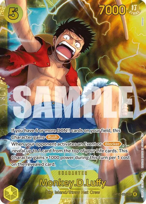 Monkey.D.Luffy OP15-119 One Piece card from Adventure on Kami's Island