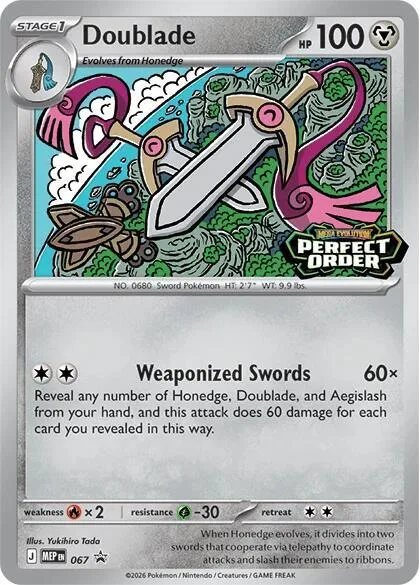 Doublade #067 Holofoil Pokémon card from Mega Evolution Promo