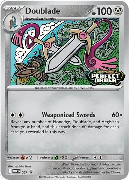 Doublade - 067 [Staff] #067 Holofoil Pokémon card from Mega Evolution Promo
