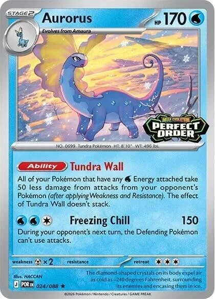 Aurorus Perfect Order Stamped #024/088 Holofoil Pokémon card from Miscellaneous Cards & Products
