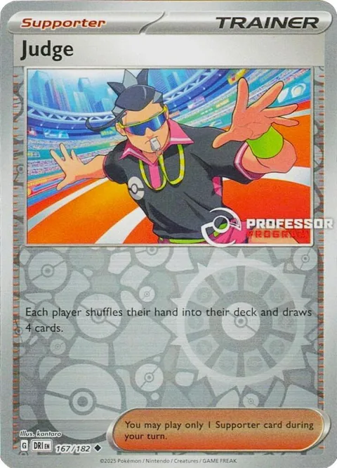 Judge #167/182 Reverse Holofoil Pokémon card from Professor Program Promos