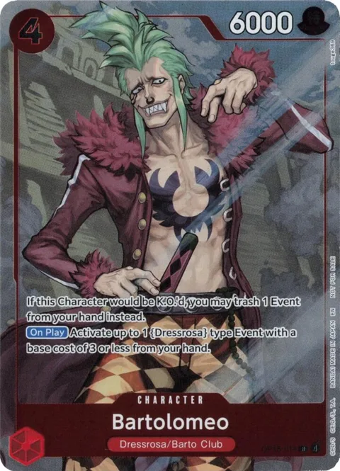 Bartolomeo Dash Pack OP15-014 One Piece card from Adventure on Kami's Island