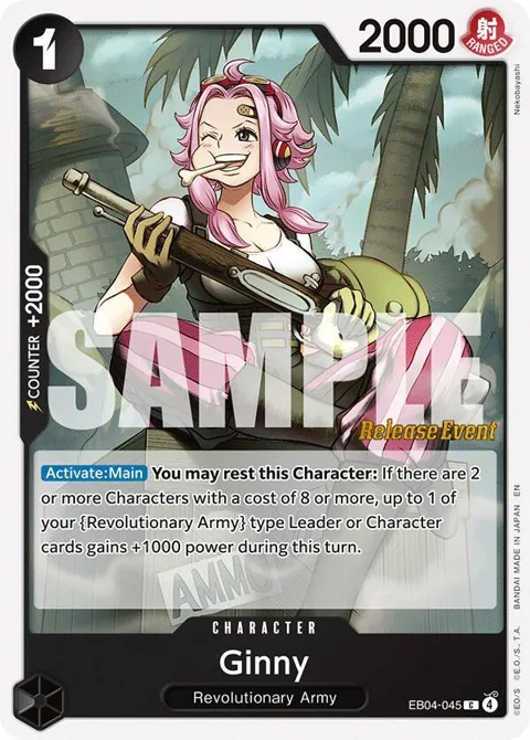Ginny EB04-045 Pre-Release One Piece card from Adventure on Kami's Island Release Event Cards
