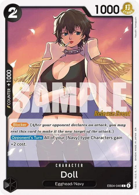 Doll EB04-046 Pre-Release One Piece card from Adventure on Kami's Island Release Event Cards