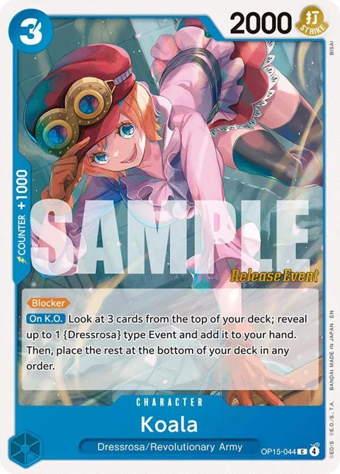 Koala OP15-044 Pre-Release One Piece card from Adventure on Kami's Island Release Event Cards