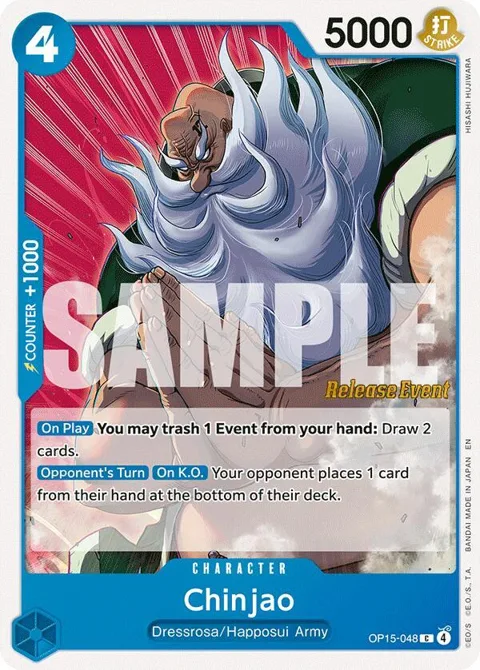 Chinjao OP15-048 Pre-Release One Piece card from Adventure on Kami's Island Release Event Cards