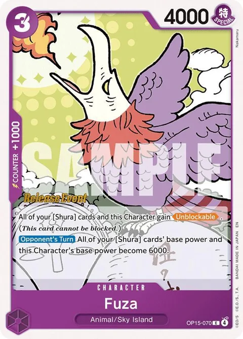 Fuza OP15-070 Pre-Release One Piece card from Adventure on Kami's Island Release Event Cards