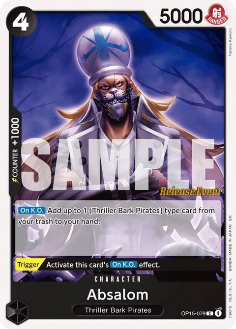 Absalom OP15-079 Pre-Release One Piece card from Adventure on Kami's Island Release Event Cards