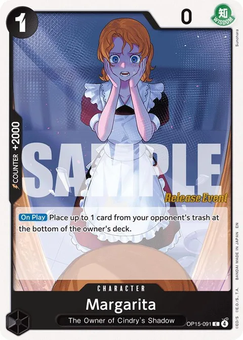Margarita OP15-091 Pre-Release One Piece card from Adventure on Kami's Island Release Event Cards