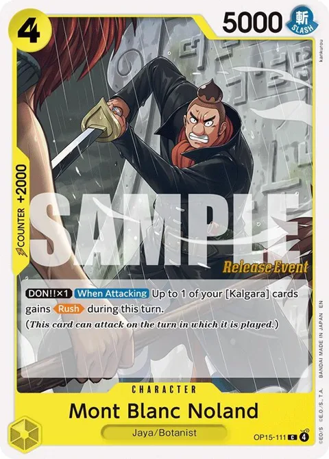 Mont Blanc Noland OP15-111 Pre-Release One Piece card from Adventure on Kami's Island Release Event Cards