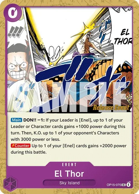 El Thor OP15-075 Pre-Release One Piece card from Adventure on Kami's Island Release Event Cards
