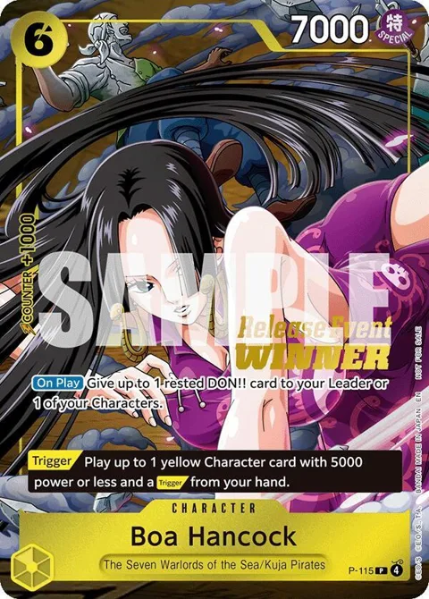 Boa Hancock OP15 Release Event Winner P-115 One Piece card from One Piece Promotion Cards