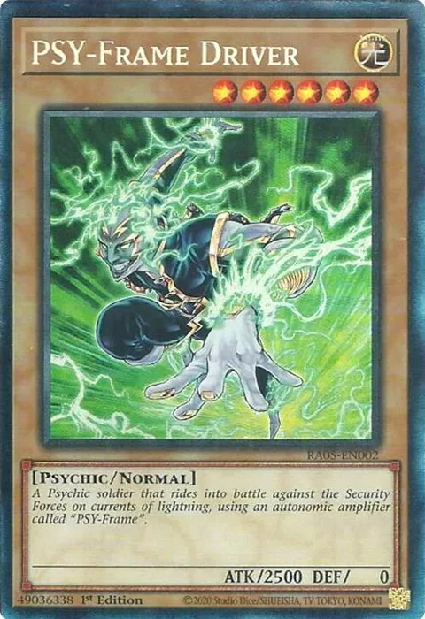 PSY-Frame Driver Prismatic Collector's Rare RA05-EN002 Yu-Gi-Oh card from Rarity Collection 5