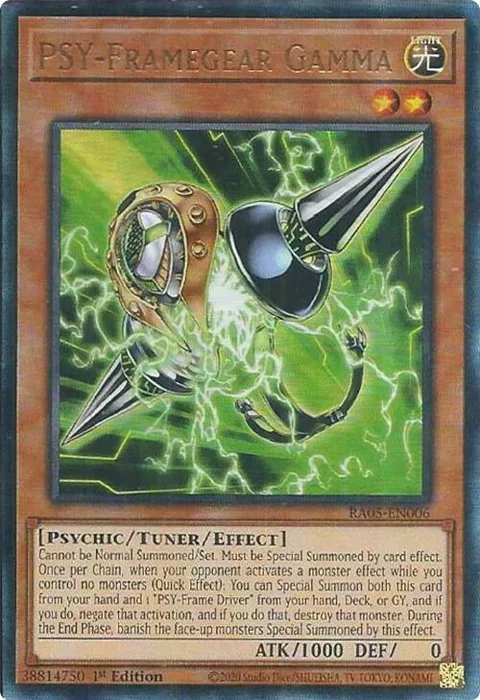 PSY-Framegear Gamma Prismatic Collector's Rare RA05-EN006 Yu-Gi-Oh card from Rarity Collection 5