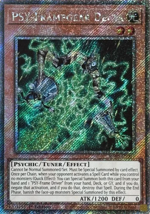 PSY-Framegear Delta Platinum Secret Rare RA05-EN007 Yu-Gi-Oh card from Rarity Collection 5