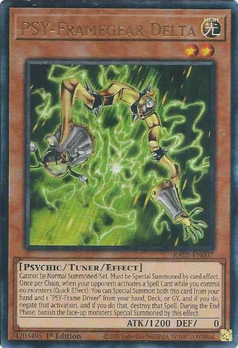 PSY-Framegear Delta Prismatic Ultimate Rare RA05-EN007 Yu-Gi-Oh card from Rarity Collection 5