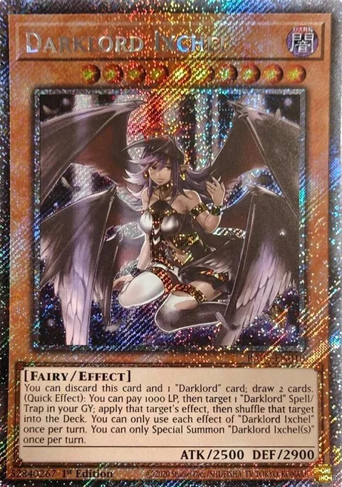 Darklord Ixchel Platinum Secret Rare RA05-EN010 Yu-Gi-Oh card from Rarity Collection 5