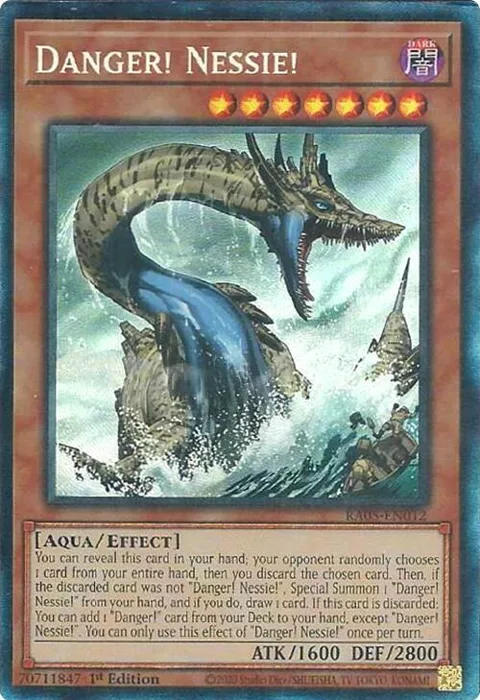 Danger! Nessie! Prismatic Collector's Rare RA05-EN012 Yu-Gi-Oh card from Rarity Collection 5