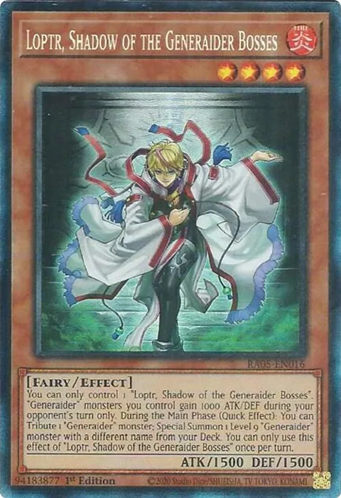 Loptr, Shadow of the Generaider Bosses Prismatic Collector's Rare RA05-EN016 Yu-Gi-Oh card from Rarity Collection 5