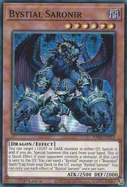 Bystial Saronir RA05-EN023 Yu-Gi-Oh card from Rarity Collection 5