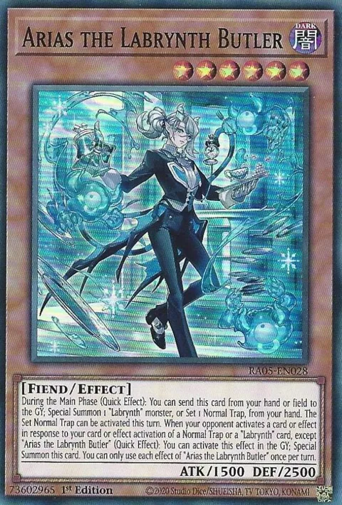 Arias the Labrynth Butler RA05-EN028 Yu-Gi-Oh card from Rarity Collection 5